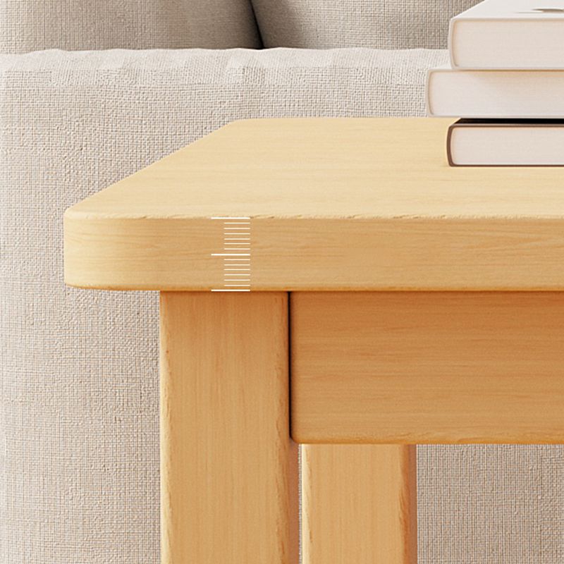 Modernistic Side Table Double Tier Wood Accent Side Table with Shelf