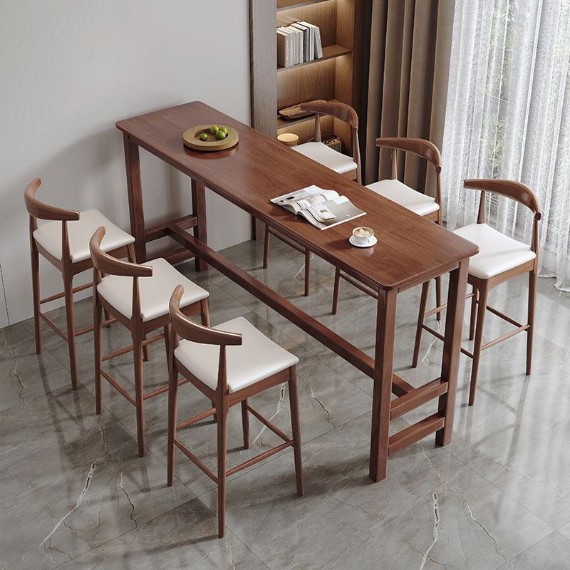 Contemporary Indoor Bar Dining Table Rectangle Wood Bar Stool Table Clearhalo 'Bar Furniture' 'Bar Tables' 'bar_tables' 'furn' 'furn_bar_tables' 'Furniture' 'Kitchen & Dining Furniture' 1200x1200_38a54921-56c0-4db9-9702-aa7ad322ddd8
