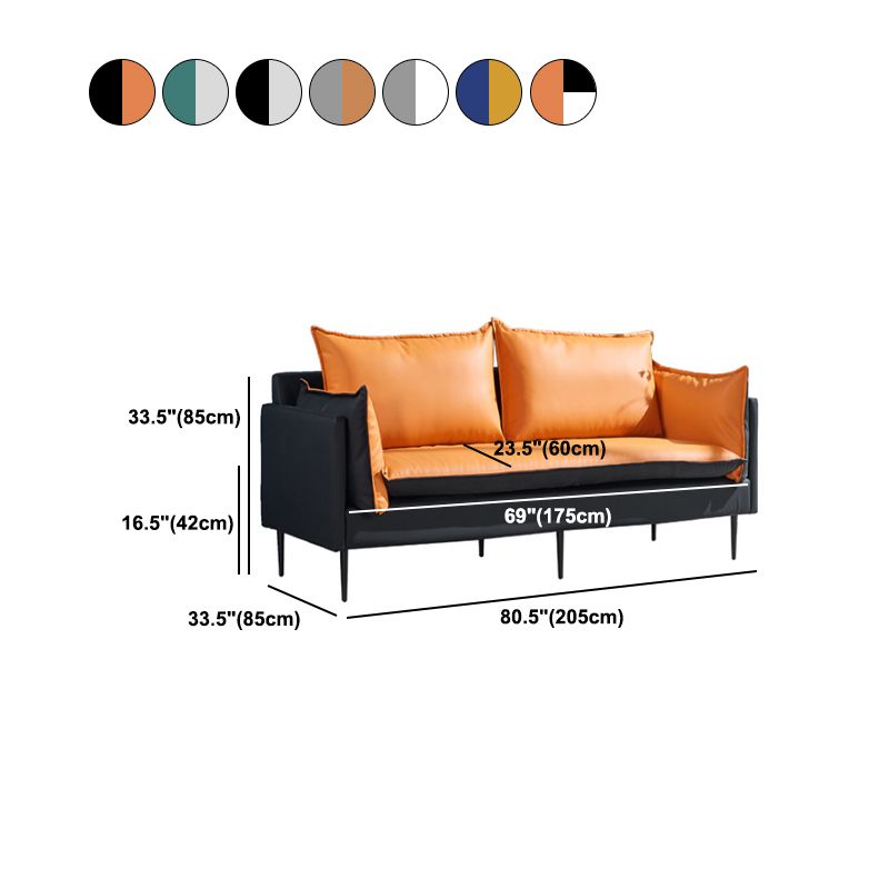 SOFA DI CITTURA FUCCHIO 33,46 "D X 33.46" di divano a braccio quadrato per soggiorno