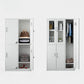 Moderner Style -Scharnier -Türgarderobe für Home Grey Metal Cabinet