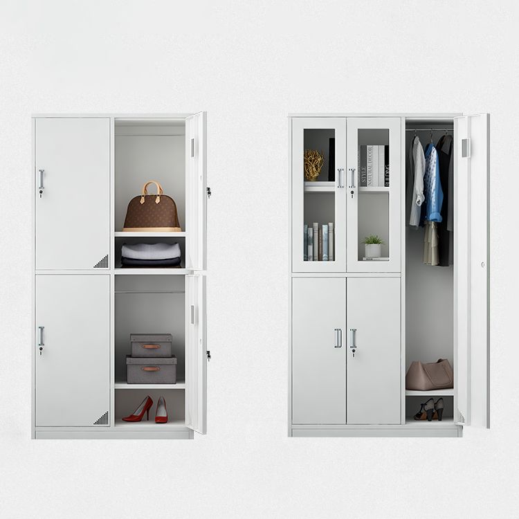 Moderner Style -Scharnier -Türgarderobe für Home Grey Metal Cabinet