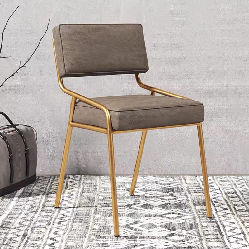 グラムホームダイニングルームの椅子布張りのアームレスダイニングチェア