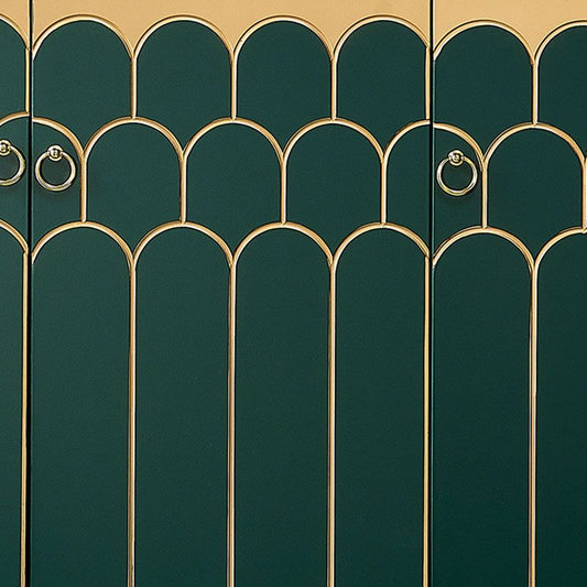 Glam Style Engineered Wood Buffet Table 15.7" Wide Sideboard Cabinet Clearhalo 'buffet_sideboard' 'Buffets & Sideboards' 'furn' 'furn_buffet_sideboard' 'Furniture' 'Kitchen & Dining Furniture' 1200x1200_38aa4cc3-7e2c-4802-8940-782d10b679ca