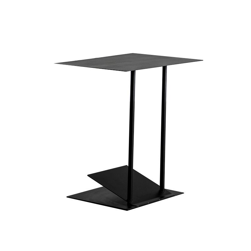 Mid-Century 19" Tall C Side Table Metal Rectangular Side Table