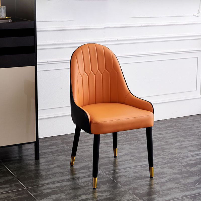 Leather Dining Side Chair Scandinavian Design Arm Solid Back Dining Side Chairs Clearhalo 'Dining Chairs' 'Dining Tables & Seating' 'dining_chair' 'furn' 'furn_dining_chair' 'Furniture' 'Kitchen & Dining Furniture' 1200x1200_38ab848a-c143-4552-acf5-efa13f4504db