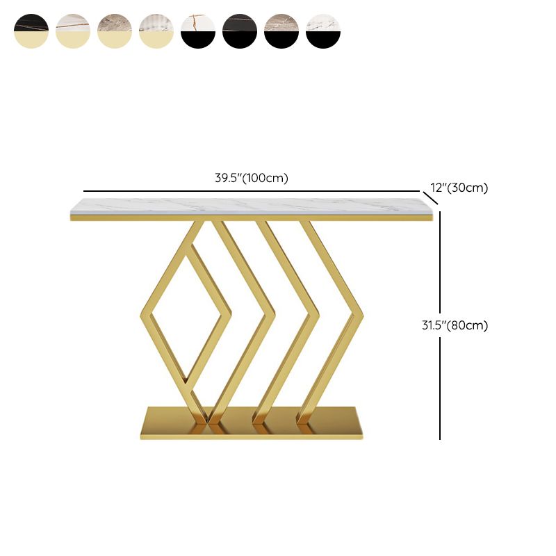 Table de consola de piedra de 11.81 "W Mesa Final resistente a las manchas modernas