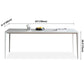 Metal Contemporary Rectangular Dining Table White Sintered Stone Table with Metal Legs Clearhalo ' dining_table' 'Dining Tables & Seating' 'Dining Tables' 'Furniture' 'furniture_dining_table' 'Kitchen & Dining Furniture' 'kitchen&dining_furn' 'kitchen' 'kitchen_dining_table' 1200x1200_38ad1c51-f4cd-417e-ac5c-7d90e2d2c898
