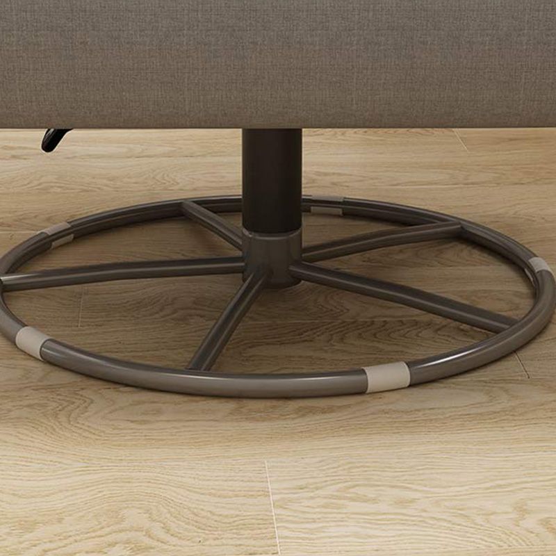 Chaise pivotante à bras carré en cuir / lin chaise pour appartement