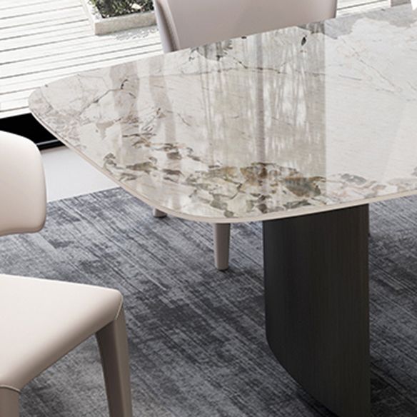 Modern Sintered Stone Table Set of 3/5 with Rectangle Table Dining Set with Black 3 Legs Clearhalo 'Dining Room Sets' 'Dining Tables & Seating' 'dining_room_set' 'furn' 'furn_dining_room_set' 'Furniture' 'furniture_dining_room_set' 'Kitchen & Dining Furniture' 'kitchen&dining_furn' 'kitchen' 1200x1200_38b0de40-a5c0-47fe-9551-7f9884bc827a