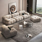 37" Wide Contemporary Sofa Fabric Tufted White Standard Seating