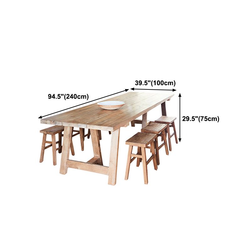 Pine Wood Dining Table Modern Rectangle Table with Double Pedestal Base Clearhalo ' dining_table' 'Dining Tables & Seating' 'Dining Tables' 'furn' 'furn_dining_table' 'Furniture' 'furniture_dining_table' 'Kitchen & Dining Furniture' 'kitchen&dining_furn' 'kitchen' 'kitchen_dining_table' 1200x1200_38b22ea9-4ea9-41c2-a344-5190d20e17a6