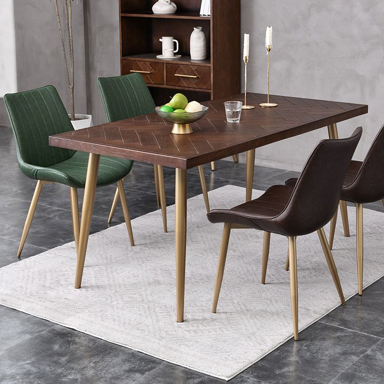 Rectangle Dining Side Table Traditional Luxury Solid Wood Dinner Table with 4 Legs Clearhalo 'Dining Tables & Seating' 'Dining Tables' 'dining_table' 'furn' 'furn_dining_table' 'Furniture' 'furniture_dining_table' 'Kitchen & Dining Furniture' 'kitchen' 'kitchen_dining_table' 1200x1200_38b2565e-cdb5-45d5-9d8b-9036c133121b