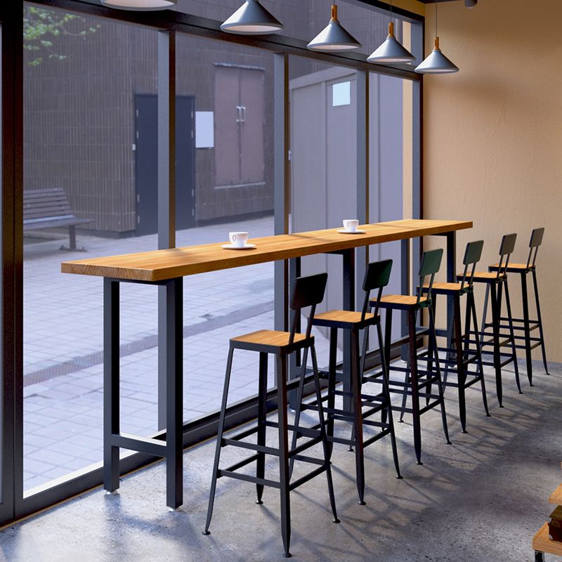 Rechthoek houten bovenste toonbank industriële balktafel voor eetkamer