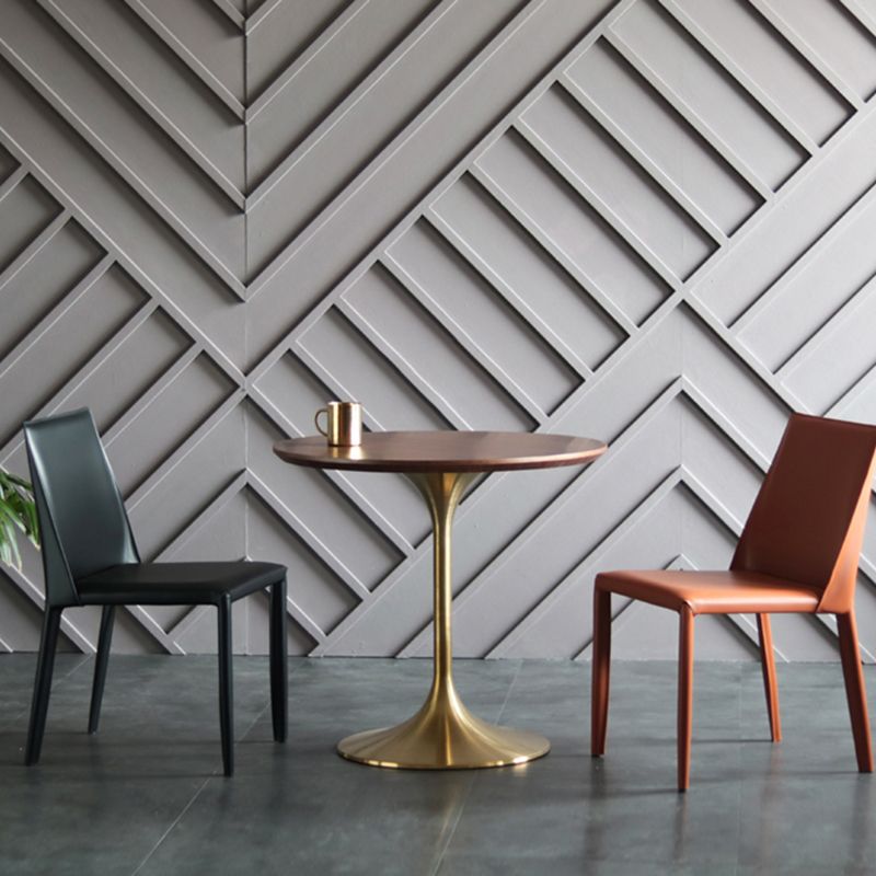 Modern Metal Dining Armless Chair Leather Dining Side Chair for Restaurant Use Clearhalo ' kitchen&dining_furn' 'Dining Chairs' 'Dining Tables & Seating' 'dining_chair' 'furn' 'furn_dining_chair' 'Furniture' 'furniture_dining_chair' 'Kitchen & Dining Furniture' 'kitchen' 1200x1200_38b30e0e-057e-4708-9523-3db9619485af