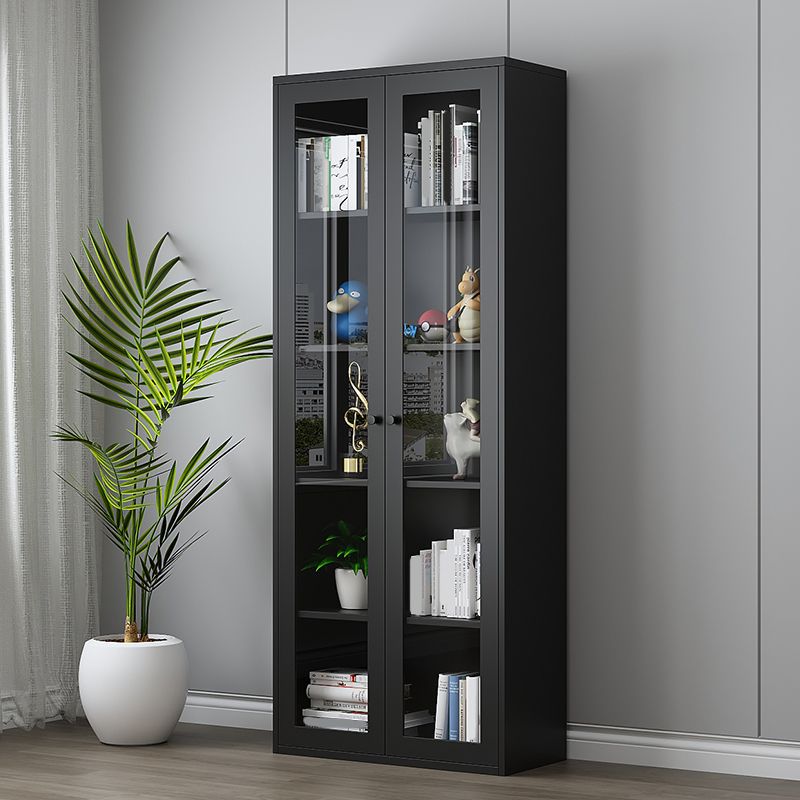Modern Closed Back Vertical Bookshelf Metal Bookcase for Office Clearhalo 'Bookcases' 'furn' 'furn_bookcases' 'Furniture' 'Office Furniture' 1200x1200_38b3852c-dc64-4347-9af3-09ea2a577068
