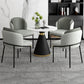 Industrial Style Home Side Chair Upholstered Dining Chair with Metal Leg