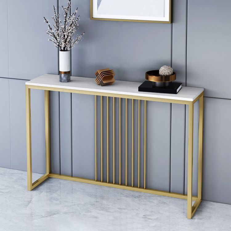 Table accent de console contemporaine Rectangle Table canapé de console dans la pierre