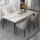 Metal and Slate Table Glam Style Simple Home Rectangular Dining Table