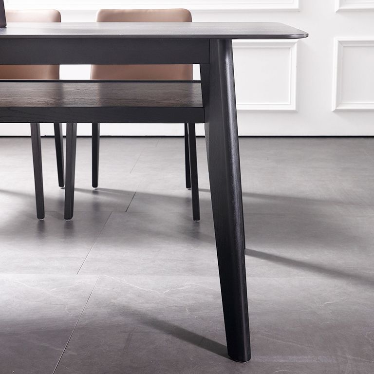 Modern Sintered Stone Top Dining Set Rectangle 1/2/5/7 Pieces Wooden Dining Room Table Set Clearhalo 'Dining Room Sets' 'Dining Tables & Seating' 'dining_room_set' 'furn' 'furn_dining_room_set' 'Furniture' 'Kitchen & Dining Furniture' 1200x1200_38b668c0-11b2-450e-b438-54ec30e3077d
