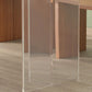 Luxury Wood Table for Restaurant Rectangle Dining Table with Acrylic Double Pedestal Base Clearhalo ' dining_table' 'Dining Tables & Seating' 'Dining Tables' 'furn' 'furn_dining_table' 'Furniture' 'furniture_dining_table' 'Kitchen & Dining Furniture' 'kitchen&dining_furn' 'kitchen' 'kitchen_dining_table' 1200x1200_38b66a49-1b4e-4d0f-9e92-ce1ddf4fb63e