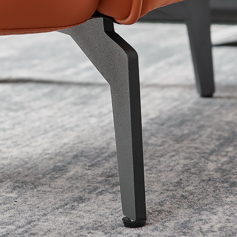 Contemporary Accent Armchair Faux Leather Barrel Accent Chair Clearhalo 'Accent Chairs' 'accent_chairs' 'Chairs & Seating' 'furn' 'furn_accent_chairs' 'Furniture' 'Living Room Furniture' 1200x1200_38b852a9-180c-43b7-ad2f-d733c9e98ad9