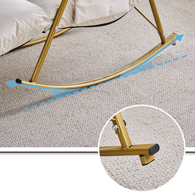 Glam Style Sofa Rocking Chair Indoor Rocking Chair with Cushion