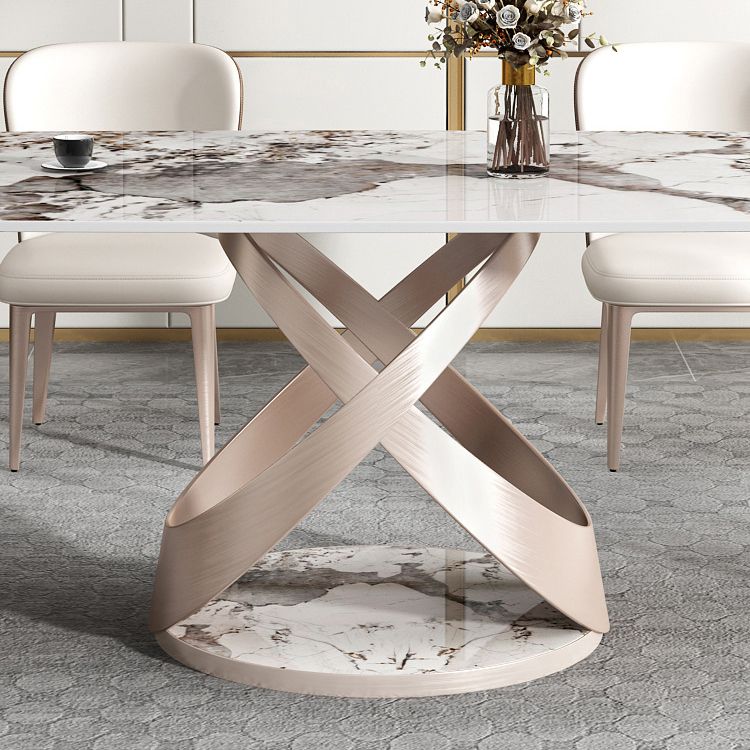 Rectangle Dining Set 1/4/5/7 Pieces Luxurious Sintered Stone Top Dinette Table Set