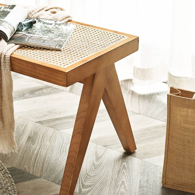 Entrada de rectángulo de asiento tropical y banco de dormitorio, 16 "W