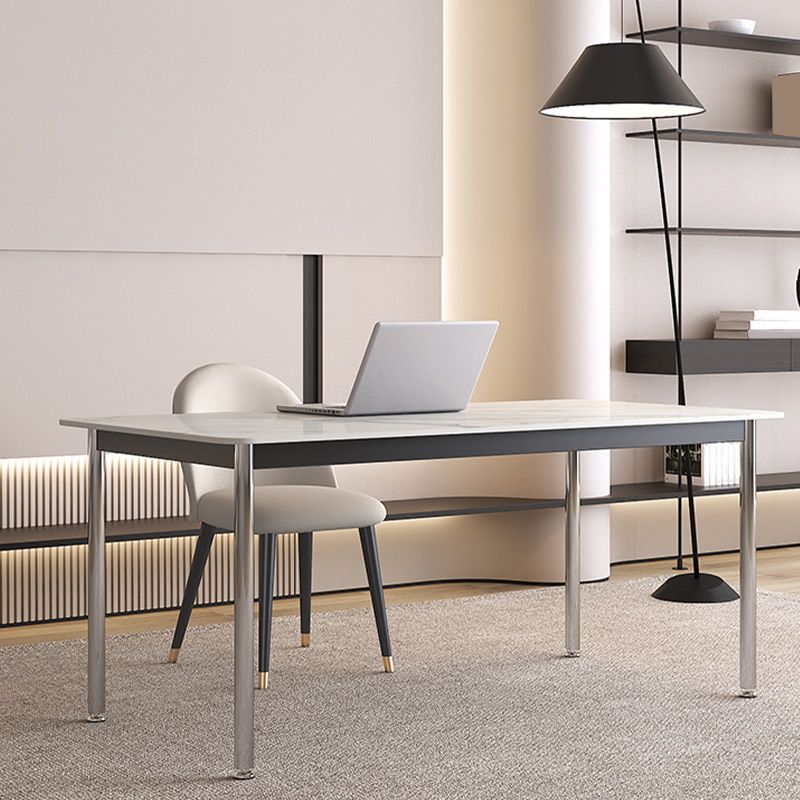 Stein gebogener Büroschreibtisch modern 29,53 "großer Schreibtisch mit Parsons Schreibtisch