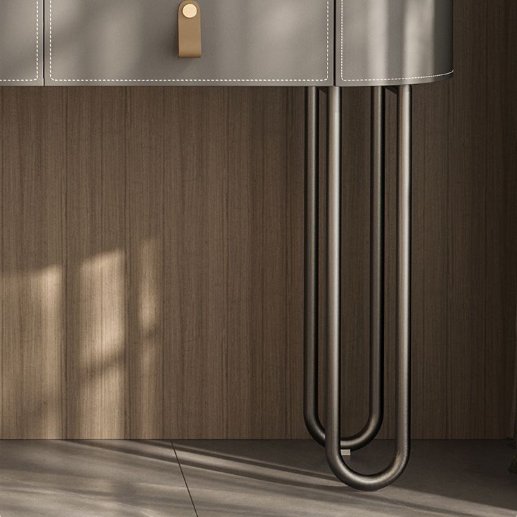 Minimalism Solid Wood Makeup Vanity Desk Lighted Mirror Dressing Table Stool Set