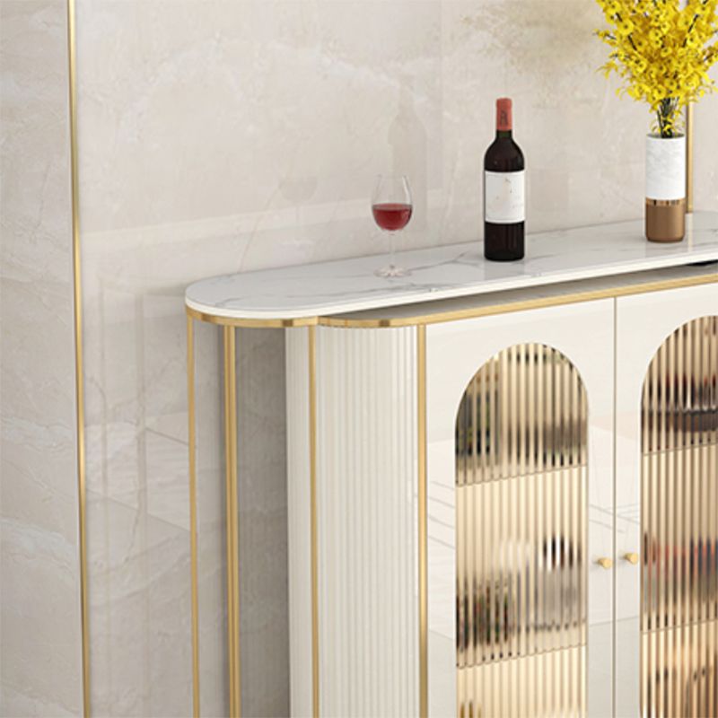 1/2 Pieces Counter Height Pub Set in Gold and White, Oval for Living Room Clearhalo 'Bar Furniture' 'furn' 'furn_home_bar_bar_sets' 'Furniture' 'Home Bars & Bar Sets' 'home_bar_bar_sets' 'Kitchen & Dining Furniture' 1200x1200_38bacfcf-3844-4824-aed0-d54d414b8f7a