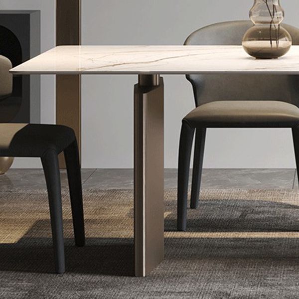 Glam Style Rectangle Table Set 1/3/4/5/7 Pieces Dining Set for Home Use