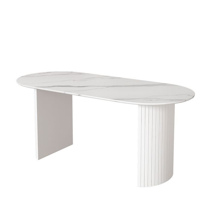 Witte eettafel eenvoudige stijl dinette tafel voor thuis en keuken