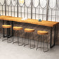 Modern Metal Base Bar Table Black Iron Solid Wood Bar Stool Table Clearhalo 'Bar Furniture' 'Bar Tables' 'bar_tables' 'furn' 'furn_bar_tables' 'Furniture' 'Kitchen & Dining Furniture' 1200x1200_38bd9e8c-2cb0-4954-81b7-9ef4fccd087b