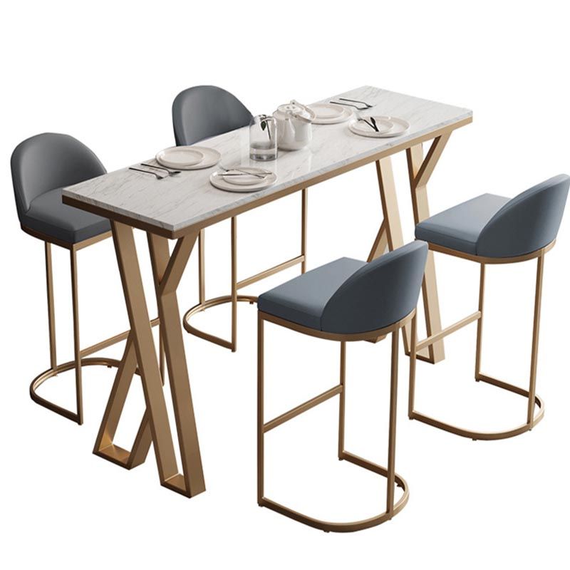 White Rectangle 1/2/3 Pieces Bar Stool and Table Set Indoor Glam Table and Stool Set Clearhalo 'Bar Furniture' 'furn' 'furn_home_bar_bar_sets' 'Furniture' 'Home Bars & Bar Sets' 'home_bar_bar_sets' 'Kitchen & Dining Furniture' 1200x1200_38be1e82-291e-41fb-9654-8a06370b9a88