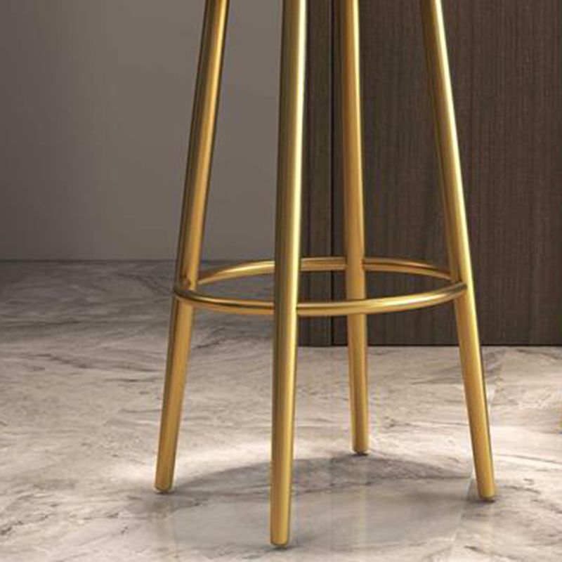 Nordic Style Bar-stool Round Seat Counter Bar Stool with Metal Legs Clearhalo 'Bar Furniture' 'Bar Stools' 'bar_stools' 'furn' 'furn_bar_stools' 'Furniture' 'Kitchen & Dining Furniture' 1200x1200_38be5823-533b-47c5-b443-62f76f4b2faf