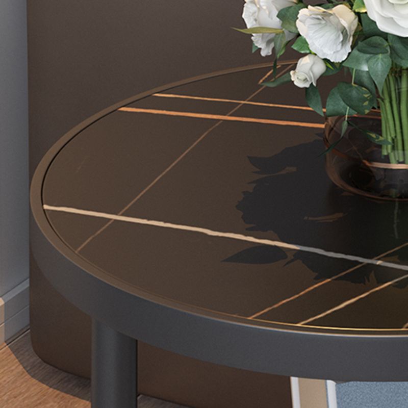 3 benen leisteen bijzettafel rondom minimalistische dubbele laag eindtafel