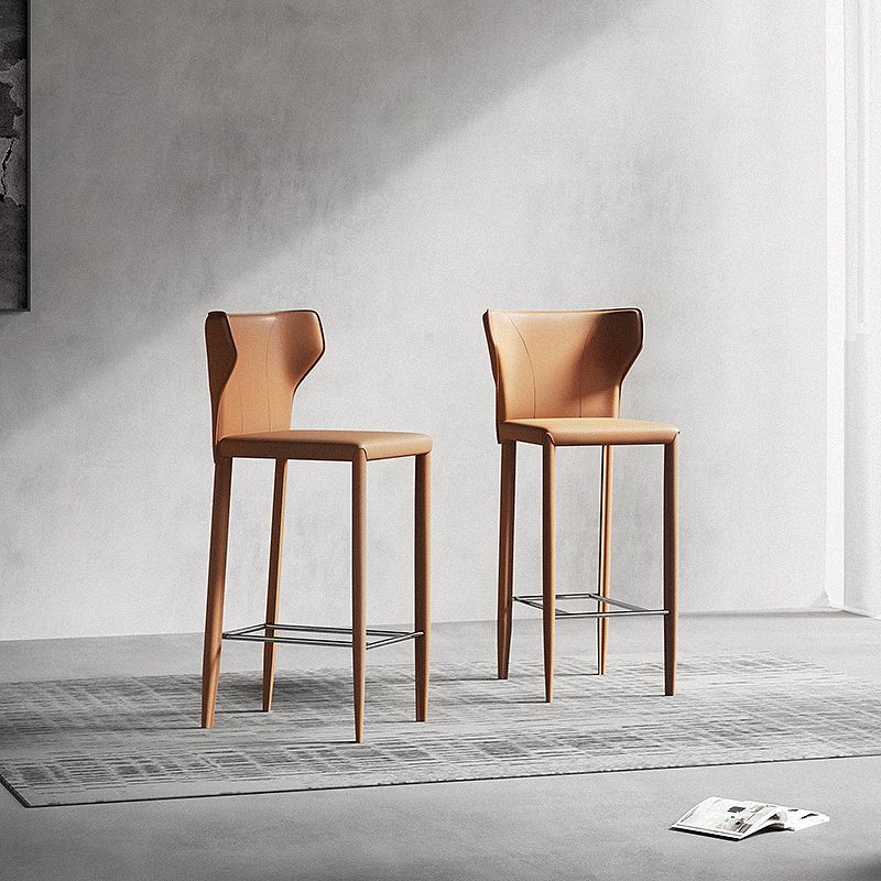 Chaise de comptoir en cuir en faux en cuir intérieur