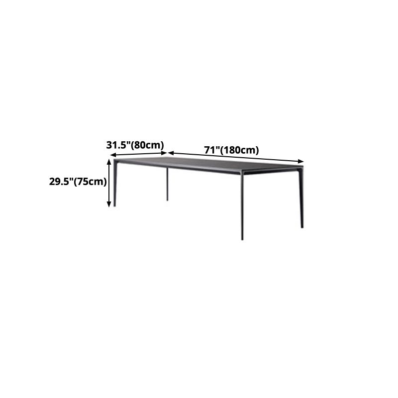 Modern Style Black Dining Table Rectangle Sintered Stone Table with 4 Legs for Kitchen Clearhalo ' dining_table' 'Dining Tables & Seating' 'Dining Tables' 'furn' 'furn_dining_table' 'Furniture' 'furniture_dining_table' 'Kitchen & Dining Furniture' 'kitchen&dining_furn' 'kitchen' 'kitchen_dining_table' 1200x1200_38bf1073-5af5-48da-a69c-09206011a3fa