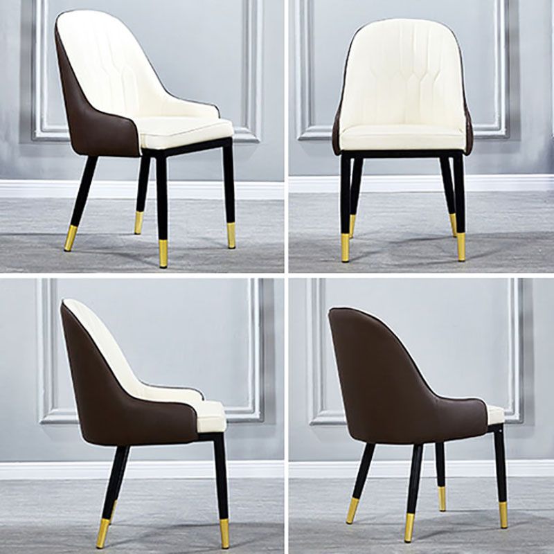 Scandinavian Style Upholstered Arm Side Chairs Solid Back Dining Chairs (Set of 2) Clearhalo ' kitchen&dining_furn' 'Dining Chairs' 'Dining Tables & Seating' 'dining_chair' 'furn' 'furn_dining_chair' 'Furniture' 'furniture_dining_chair' 'Kitchen & Dining Furniture' 'kitchen' 1200x1200_38bf8f45-a5ab-4edb-adfd-2ce7d9572aba