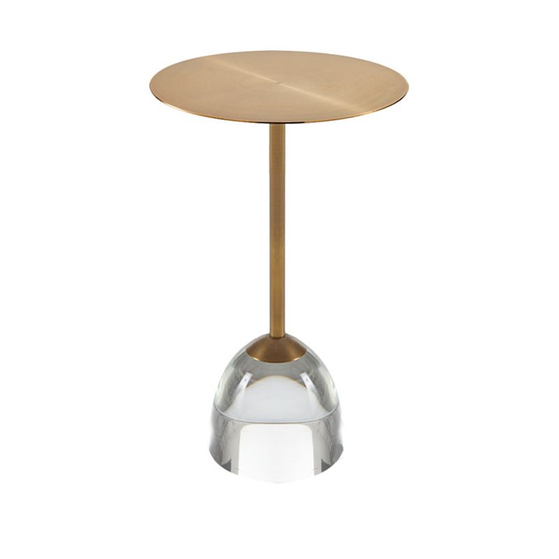 Tabella di accento laterale di divano a forma rotonda Tabella di estremità del piedistallo, 15,7 "W x 15,7" D x 22,4 "H