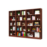 Closed Back Modern Style Bookcase Wood Bookshelf for Home Office