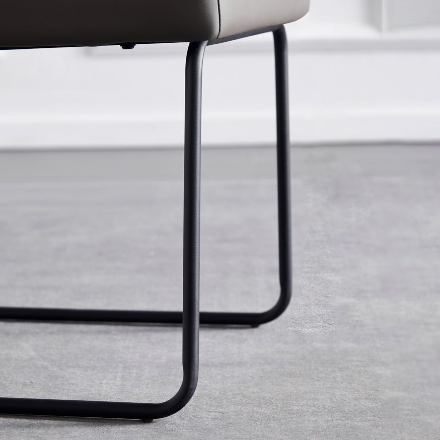 Modern Home Solid Back Chair Leather Matte Finish Dining Chair Clearhalo 'Dining Chairs' 'Dining Tables & Seating' 'dining_chair' 'furn' 'furn_dining_chair' 'Furniture' 'Kitchen & Dining Furniture' 1200x1200_38c343af-93f2-400c-bc58-ffeeba17c63c