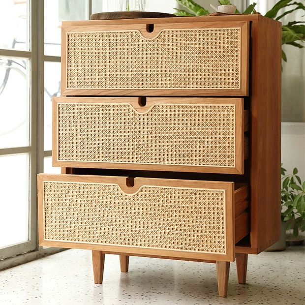 Gabinetto di sideboard del soggiorno rattan mobile moderno server buffet con cassetto
