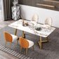 Iron and Slate Table Glam Style Simple Home Rectangular Dining Table Clearhalo 'Dining Tables & Seating' 'Dining Tables' 'dining_table' 'furn' 'furn_dining_table' 'Furniture' 'Kitchen & Dining Furniture' 1200x1200_38c5c0da-2f96-4c11-a419-8e53ea2aeca9