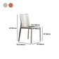 Designer Style Home Solid Back Dining Chair Matte Finish Leather Side Chair