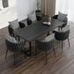 Industrial Black Table for Restaurant Rectangle Dining Table with Double Pedestal Clearhalo 'Dining Tables & Seating' 'Dining Tables' 'dining_table' 'furn' 'furn_dining_table' 'Furniture' 'furniture_dining_table' 'Kitchen & Dining Furniture' 'kitchen' 'kitchen_dining_table' 1200x1200_38c6142d-ea95-4962-b4aa-8e572400c2e9