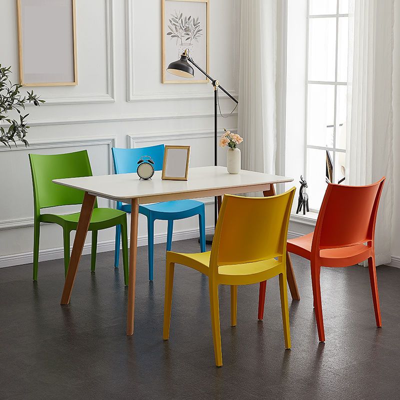 Eetkamer binnenstoel plastic armloos dineren accentstoel