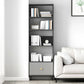 Gray Engineered Wood Bookcase Open Back with Shelves Bookshelf Vertical Clearhalo 'Bookcases' 'furn' 'furn_bookcases' 'Furniture' 'Office Furniture' 1200x1200_38c6b486-e2bf-4b22-8437-24fc91c1315c