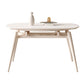 Round Extendable Dining Table Modern White Stone Tabletop with Double Drop Leaf Clearhalo 'Dining Tables & Seating' 'Dining Tables' 'dining_table' 'furn' 'furn_dining_table' 'Furniture' 'Kitchen & Dining Furniture' 1200x1200_38c94eb5-5171-409f-b840-0632a0e0312b